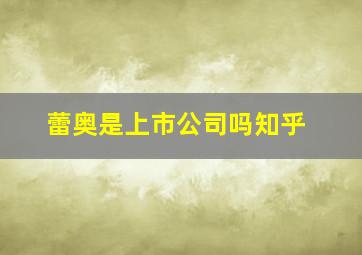 蕾奥是上市公司吗知乎