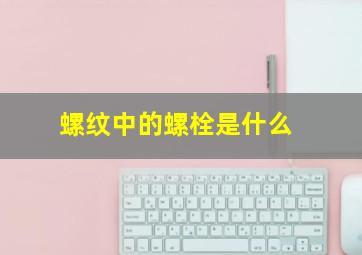 螺纹中的螺栓是什么