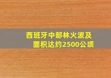 西班牙中部林火波及面积达约2500公顷