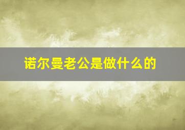 诺尔曼老公是做什么的