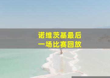 诺维茨基最后一场比赛回放