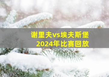 谢里夫vs埃夫斯堡2024年比赛回放