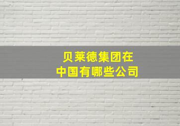 贝莱德集团在中国有哪些公司