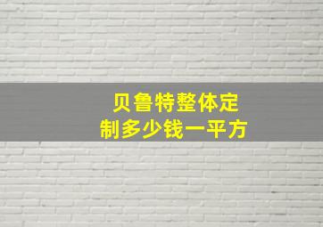 贝鲁特整体定制多少钱一平方