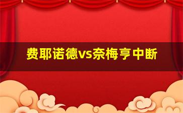 费耶诺德vs奈梅亨中断