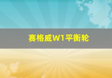 赛格威W1平衡轮