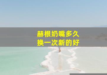 赫根奶嘴多久换一次新的好