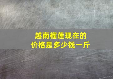 越南榴莲现在的价格是多少钱一斤