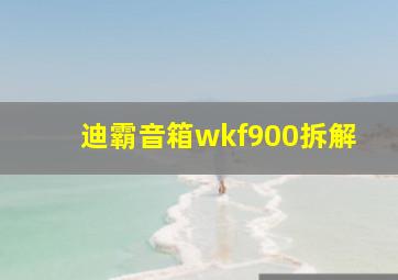 迪霸音箱wkf900拆解