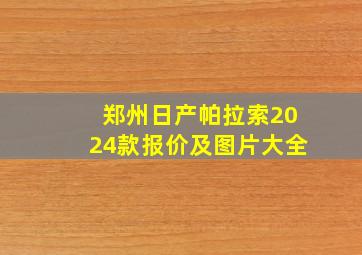 郑州日产帕拉索2024款报价及图片大全