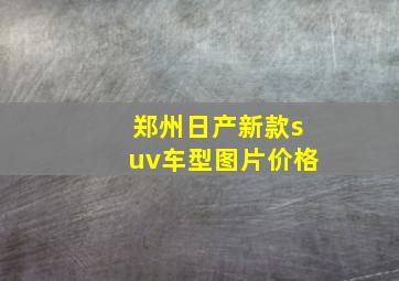 郑州日产新款suv车型图片价格