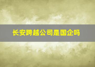 长安跨越公司是国企吗