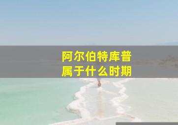 阿尔伯特库普属于什么时期