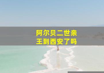 阿尔贝二世亲王到西安了吗