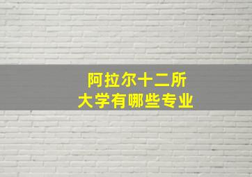 阿拉尔十二所大学有哪些专业