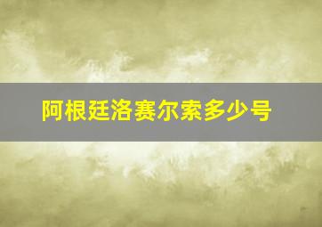 阿根廷洛赛尔索多少号