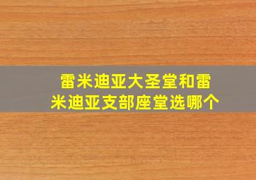 雷米迪亚大圣堂和雷米迪亚支部座堂选哪个