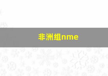 非洲组nme