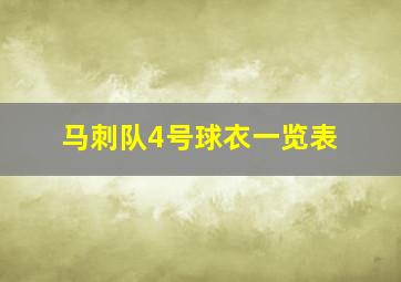 马刺队4号球衣一览表