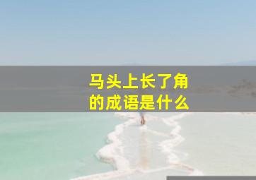 马头上长了角的成语是什么