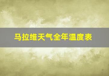 马拉维天气全年温度表