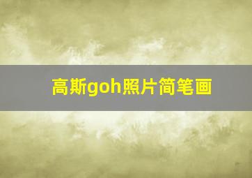 高斯goh照片简笔画