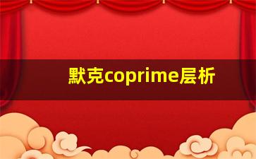 默克coprime层析